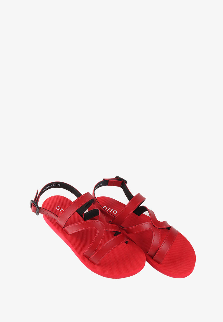 VALENTINE RUBBER SLIDE SANDALS