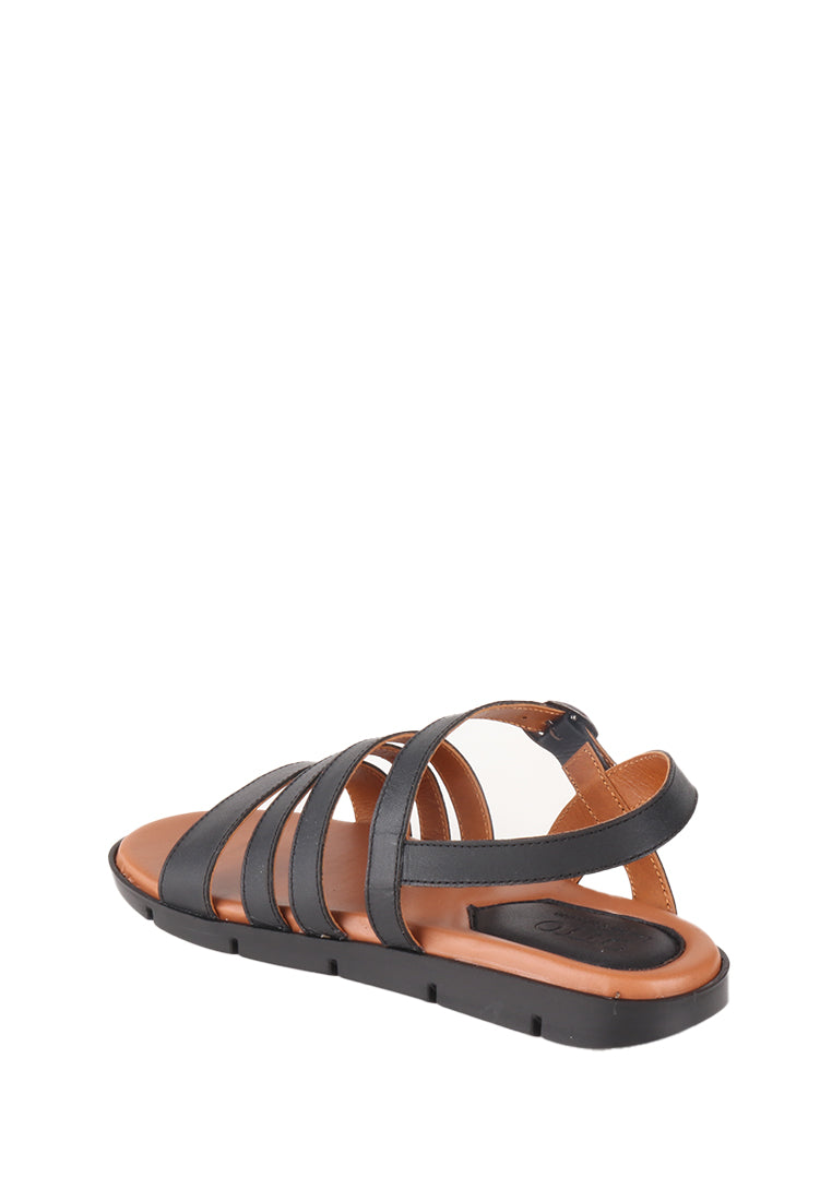 VALE TRI STRAP BUCKLED SANDALS