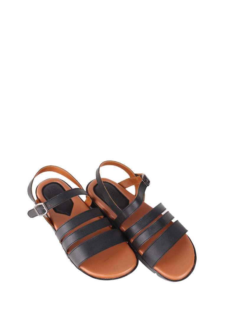 VALE TRI STRAP BUCKLED SANDALS