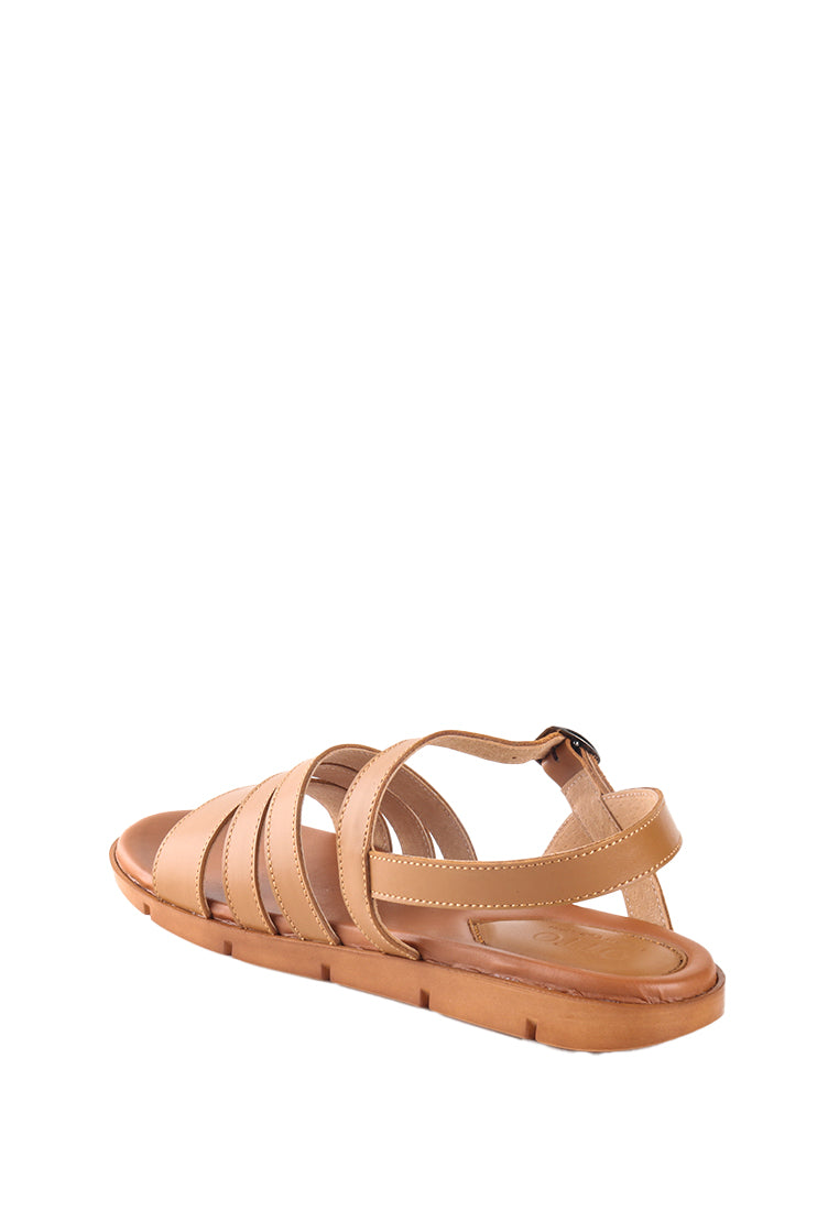 VALE TRI STRAP BUCKLED SANDALS