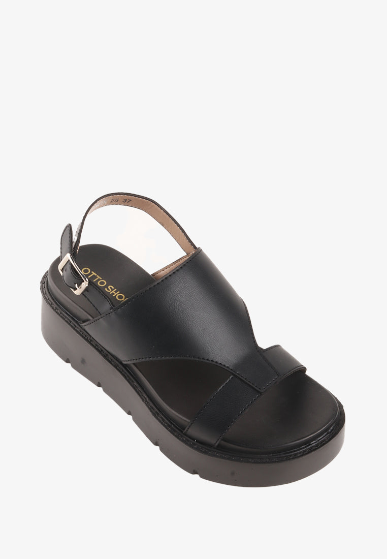 MARJORIE ANKLE STRAP CHUNKY SANDALS