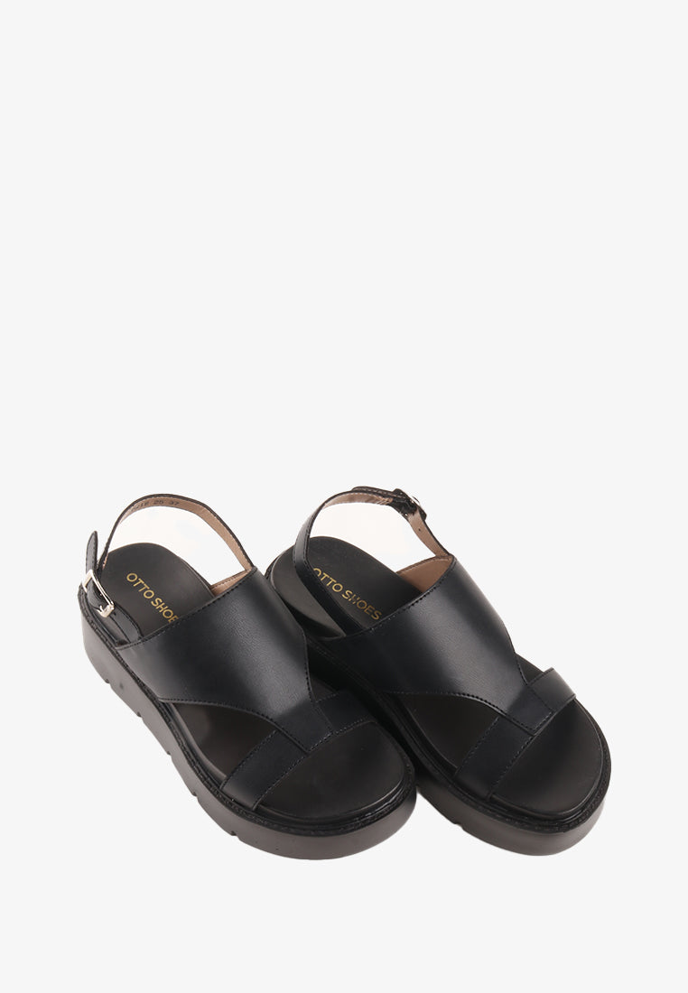 MARJORIE ANKLE STRAP CHUNKY SANDALS