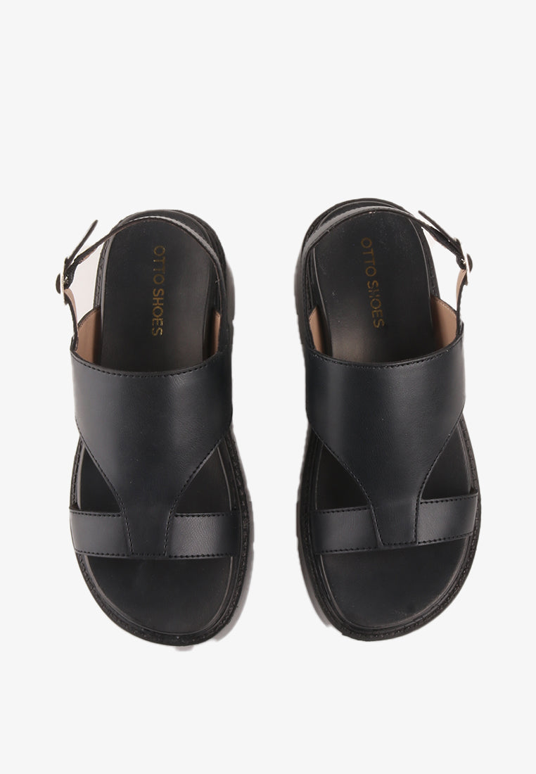 MARJORIE ANKLE STRAP CHUNKY SANDALS
