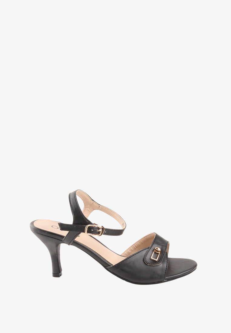 VIA ANKLE STRAP HEELS SANDALS