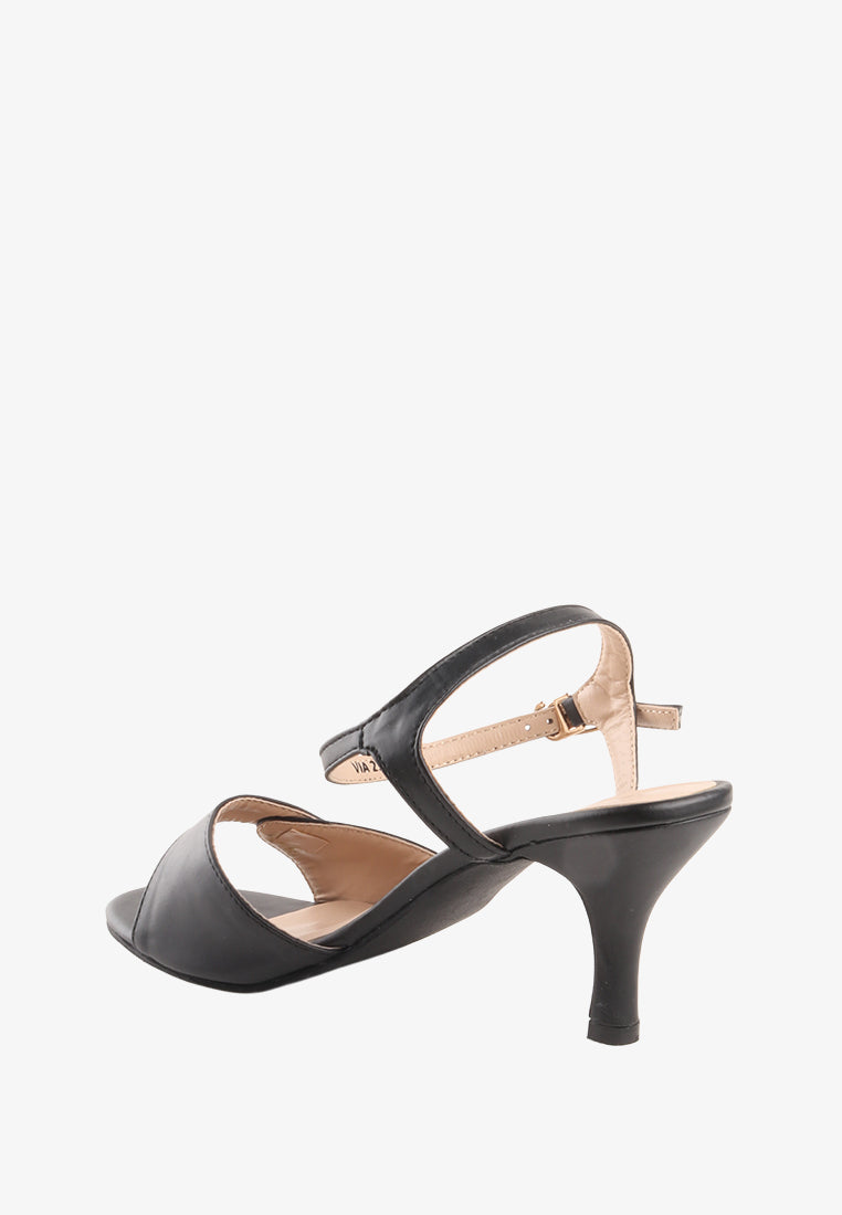 VIA ANKLE STRAP HEELS SANDALS