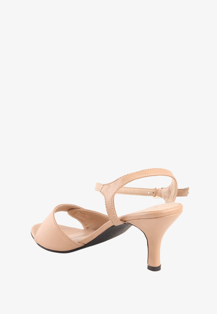 VIA ANKLE STRAP HEELS SANDALS