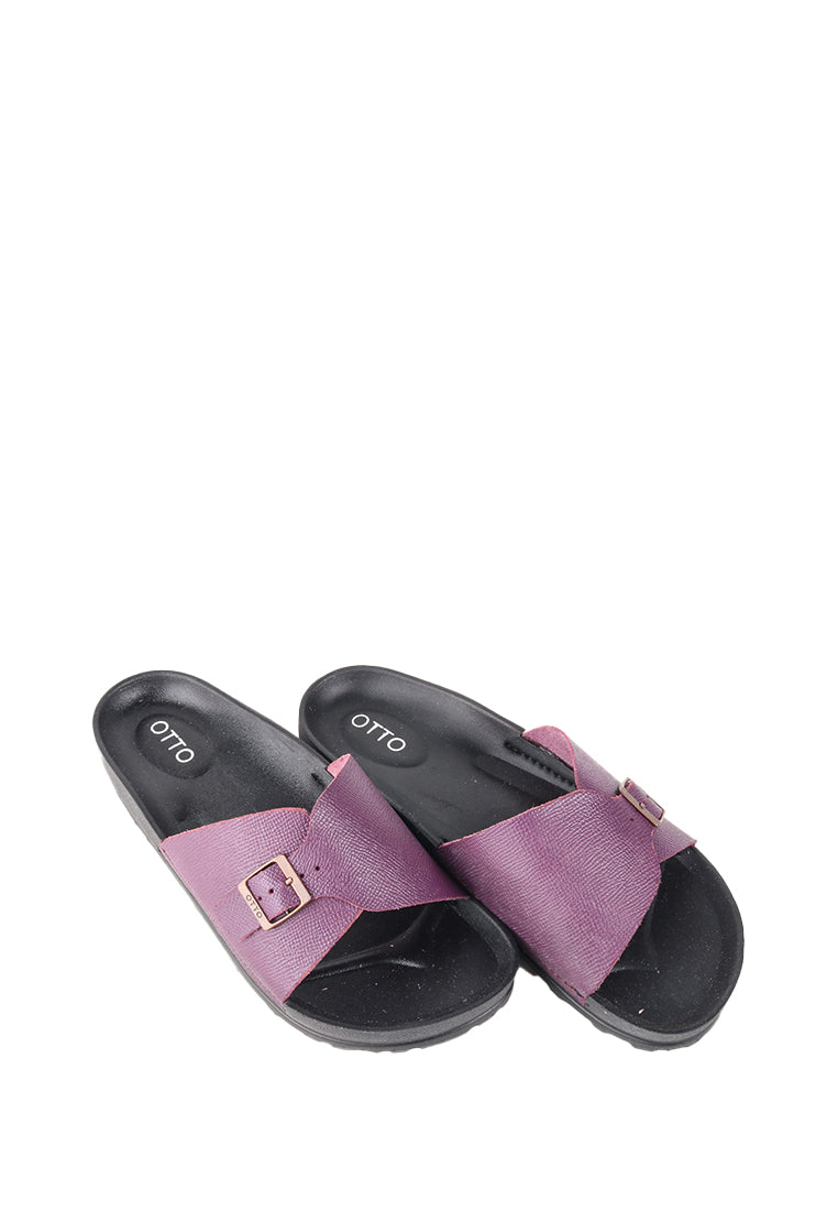 SERNIA RUBBER SLIDE SANDALS