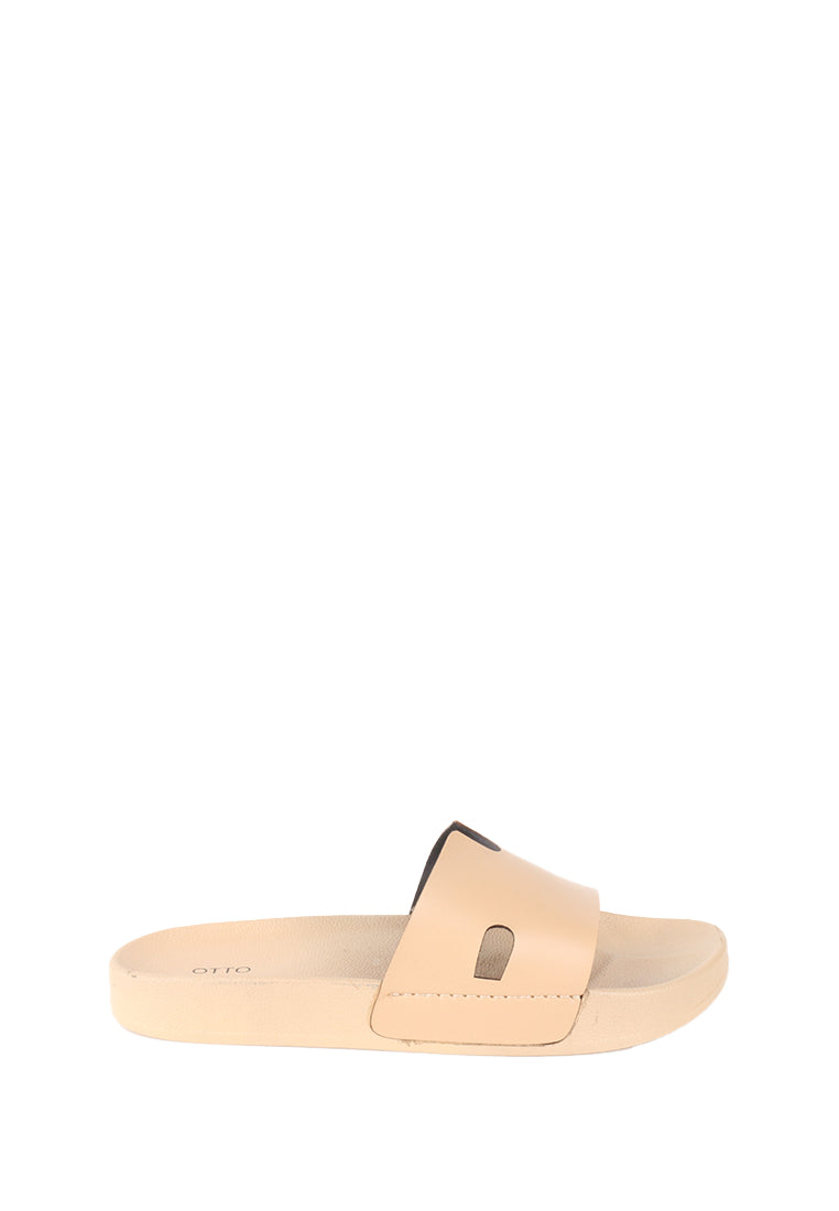 LEIGH RUBBER SLIDE SANDALS