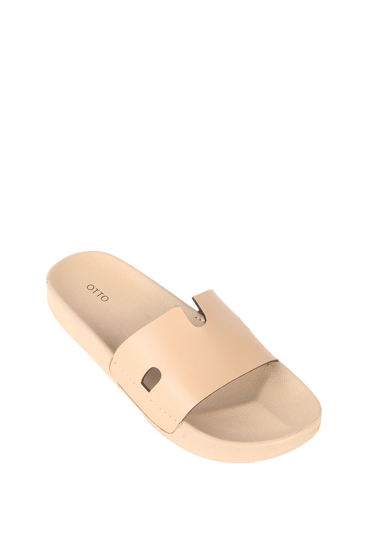 LEIGH RUBBER SLIDE SANDALS