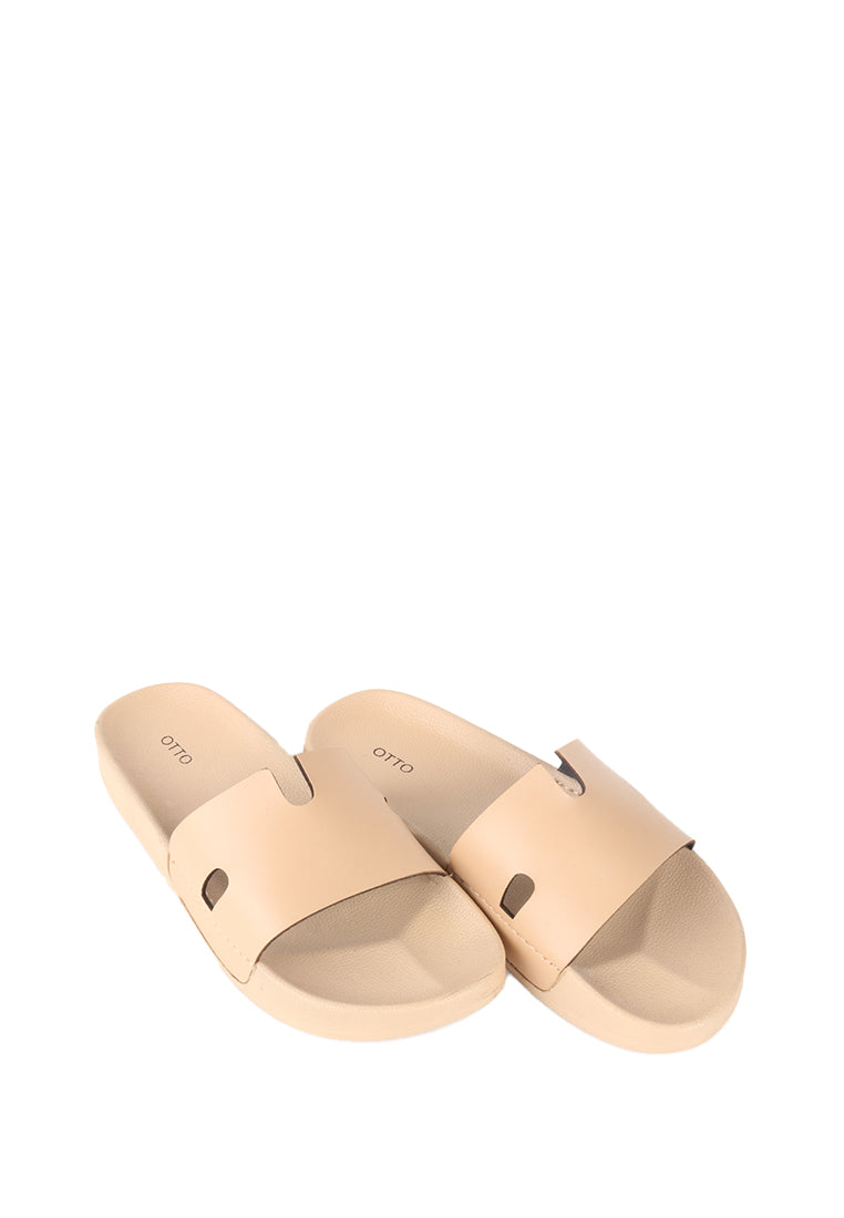 LEIGH RUBBER SLIDE SANDALS