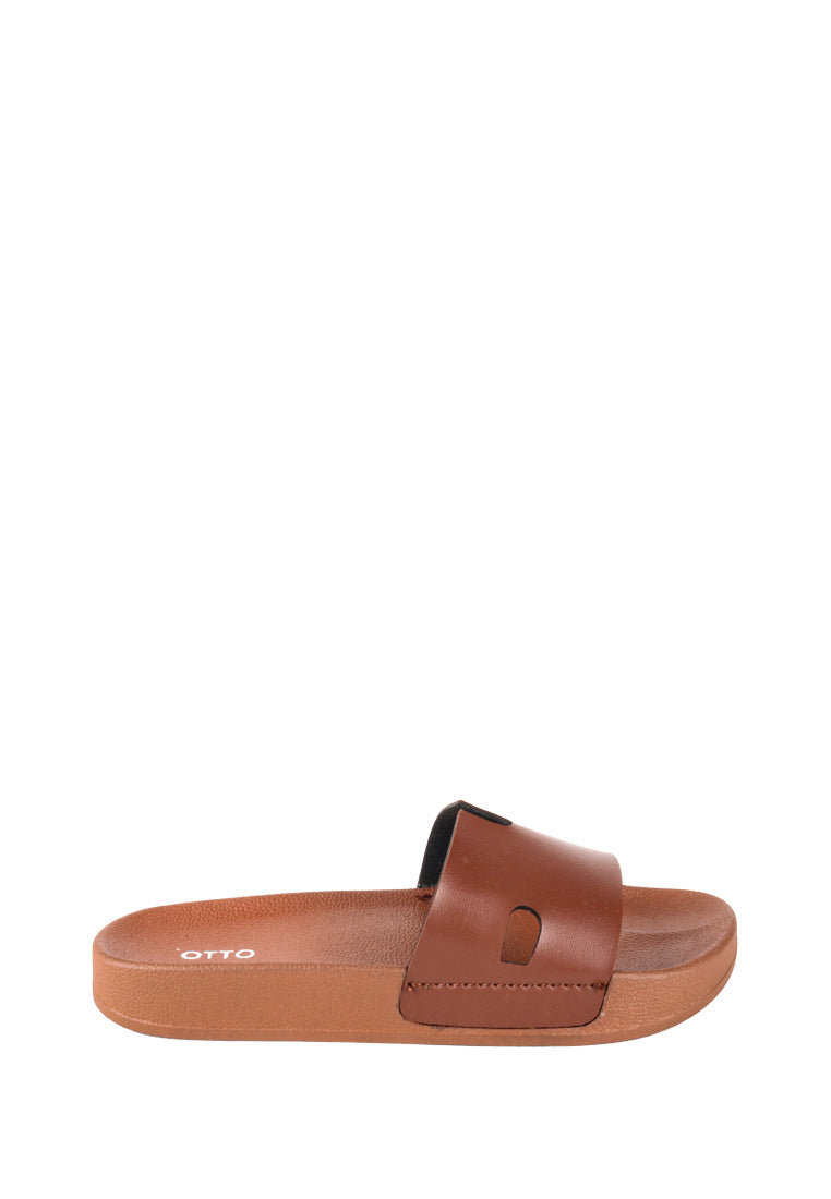 LEIGH RUBBER SLIDE SANDALS