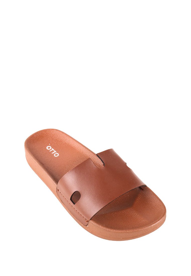 LEIGH RUBBER SLIDE SANDALS