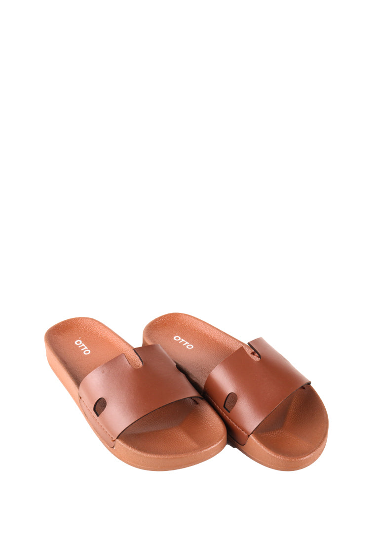 LEIGH RUBBER SLIDE SANDALS