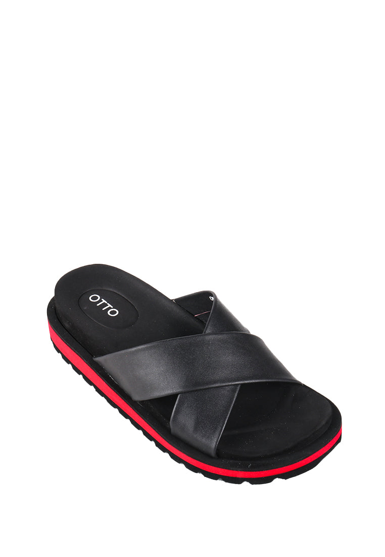 ORLINDA CROSS STRAP SANDALS