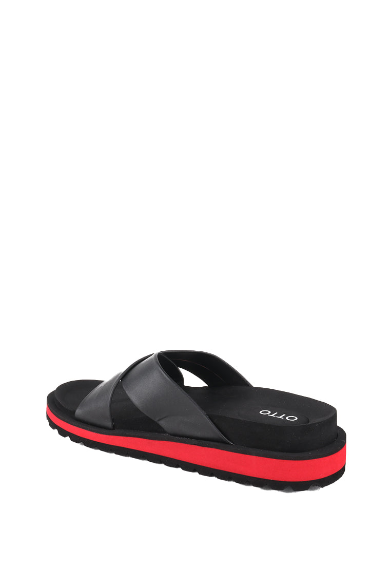 ORLINDA CROSS STRAP SANDALS