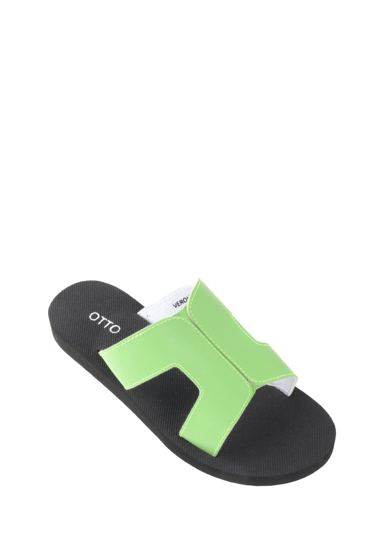 VERONIKA RUBBER SLIDE SANDALS