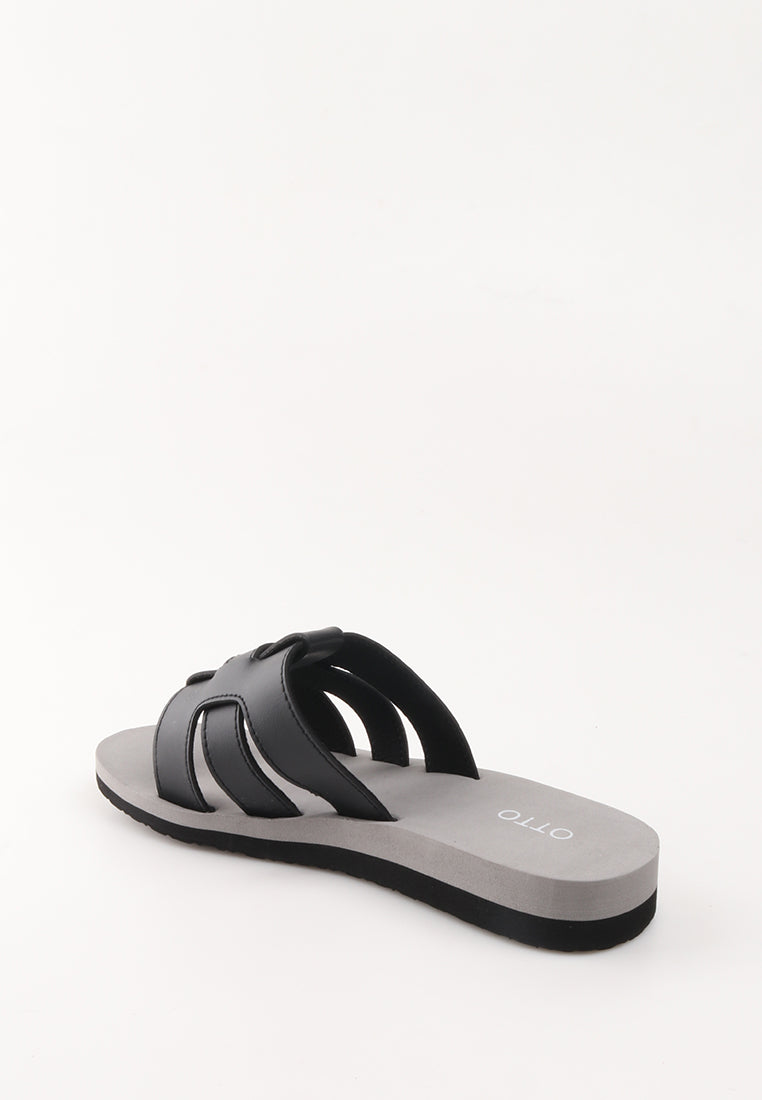 VEENA RUBBER SLIDE SANDALS