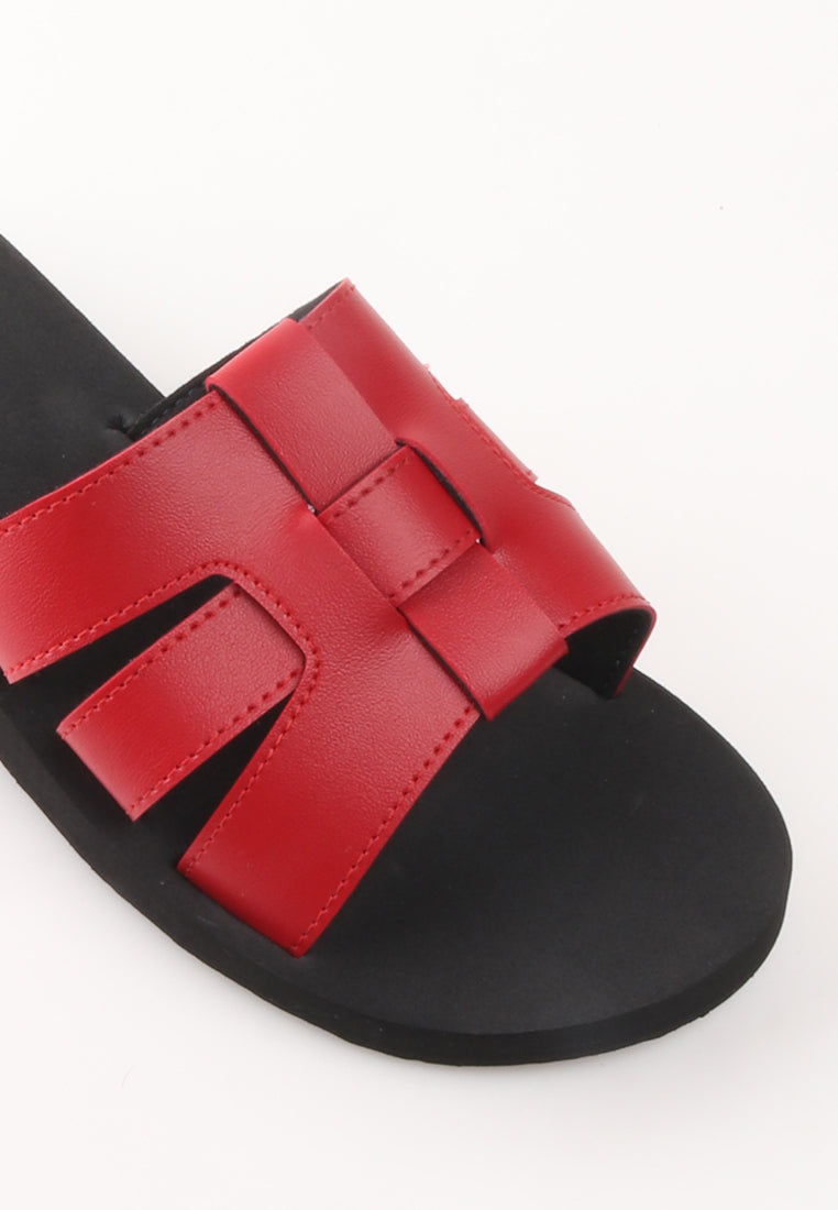 VEENA RUBBER SLIDE SANDALS