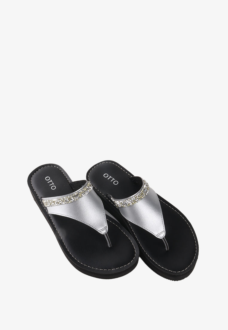 WINSLEY RHINESTONE SLIDE SANDALS