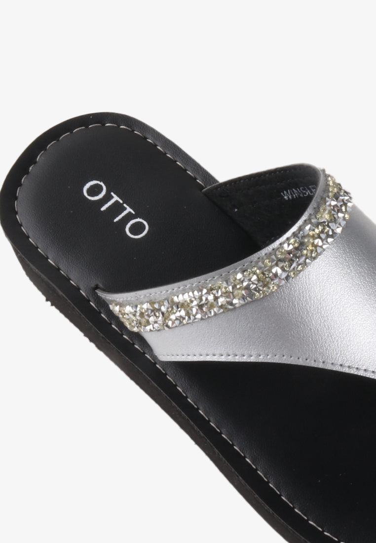 WINSLEY RHINESTONE SLIDE SANDALS