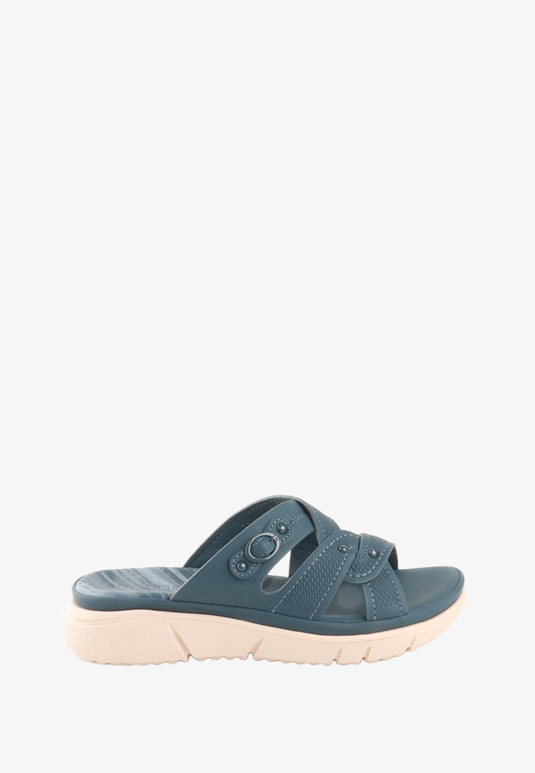 ELOISA CROSS STRAP SANDALS