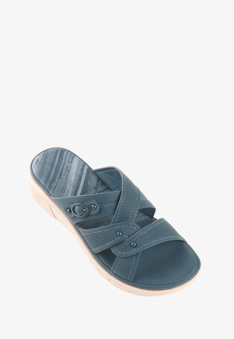 ELOISA CROSS STRAP SANDALS