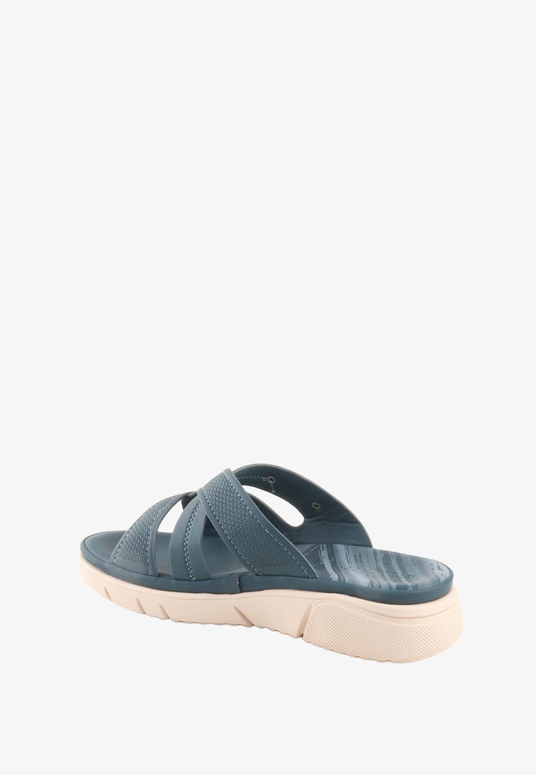 ELOISA CROSS STRAP SANDALS