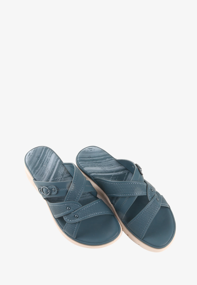 ELOISA CROSS STRAP SANDALS