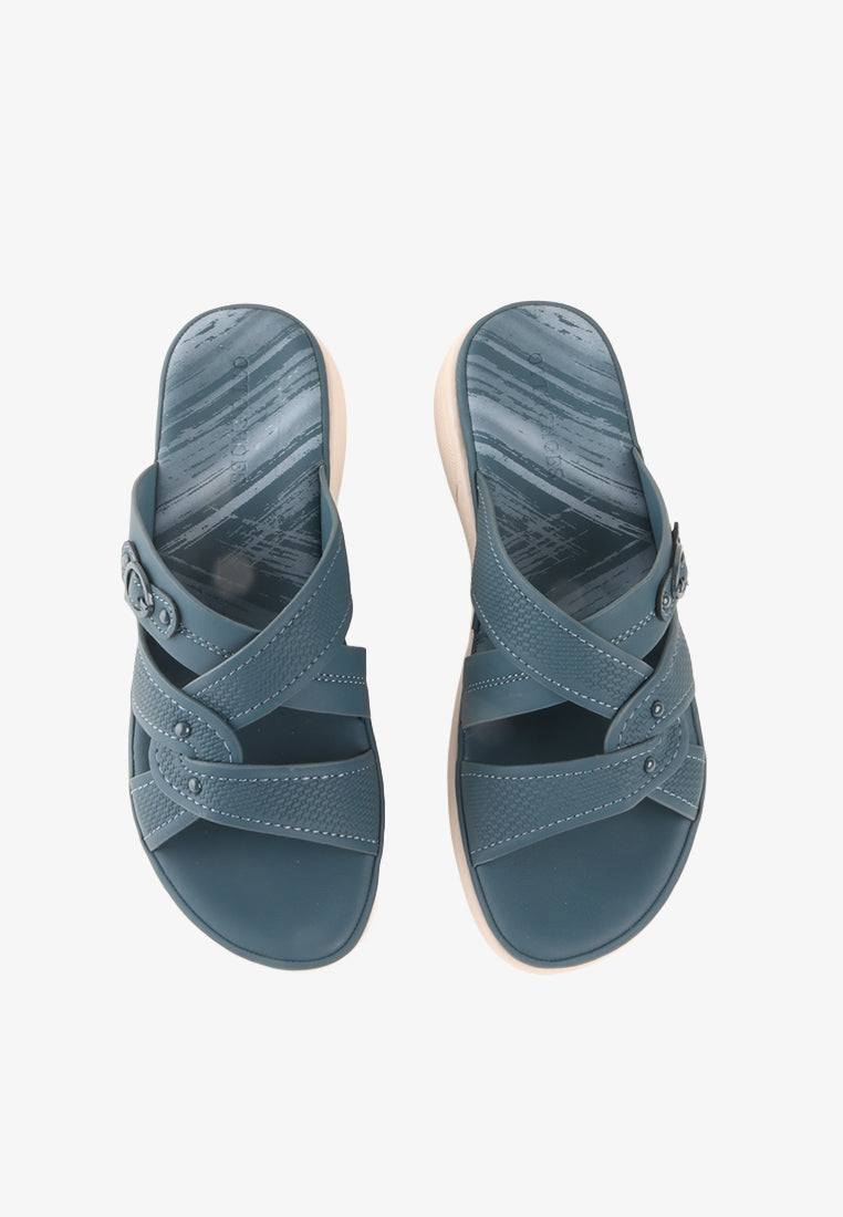 ELOISA CROSS STRAP SANDALS