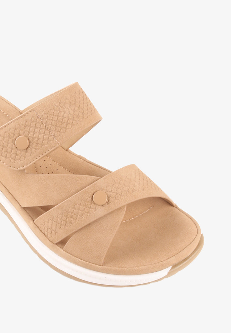 CLAUDINE VECLRO STRAP SANDALS