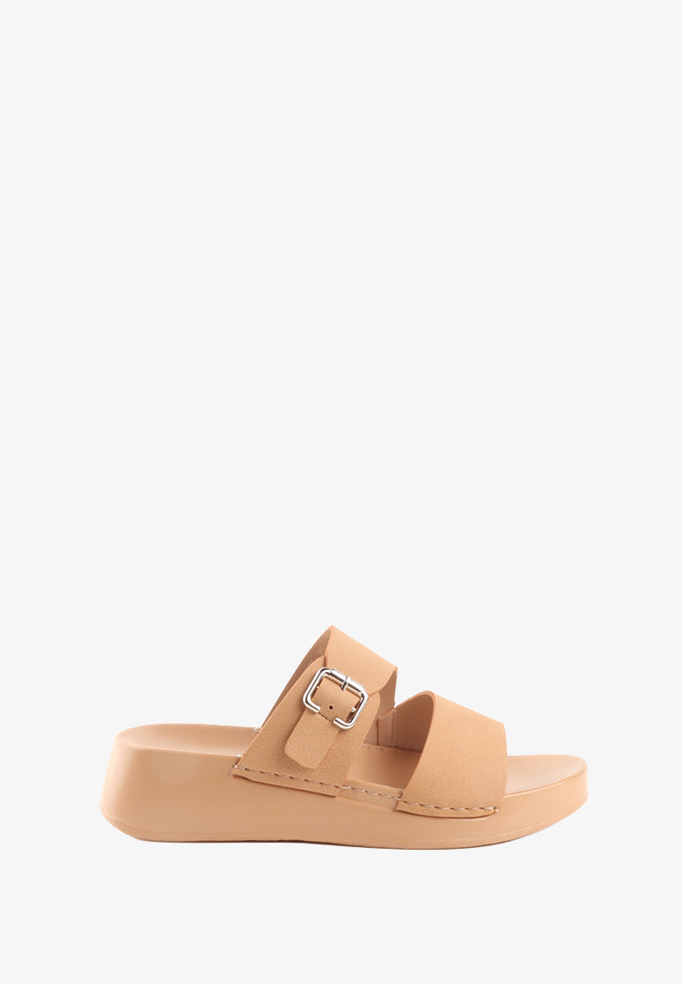 JISSEL DOUBLE STRAP BUCKLE SANDALS