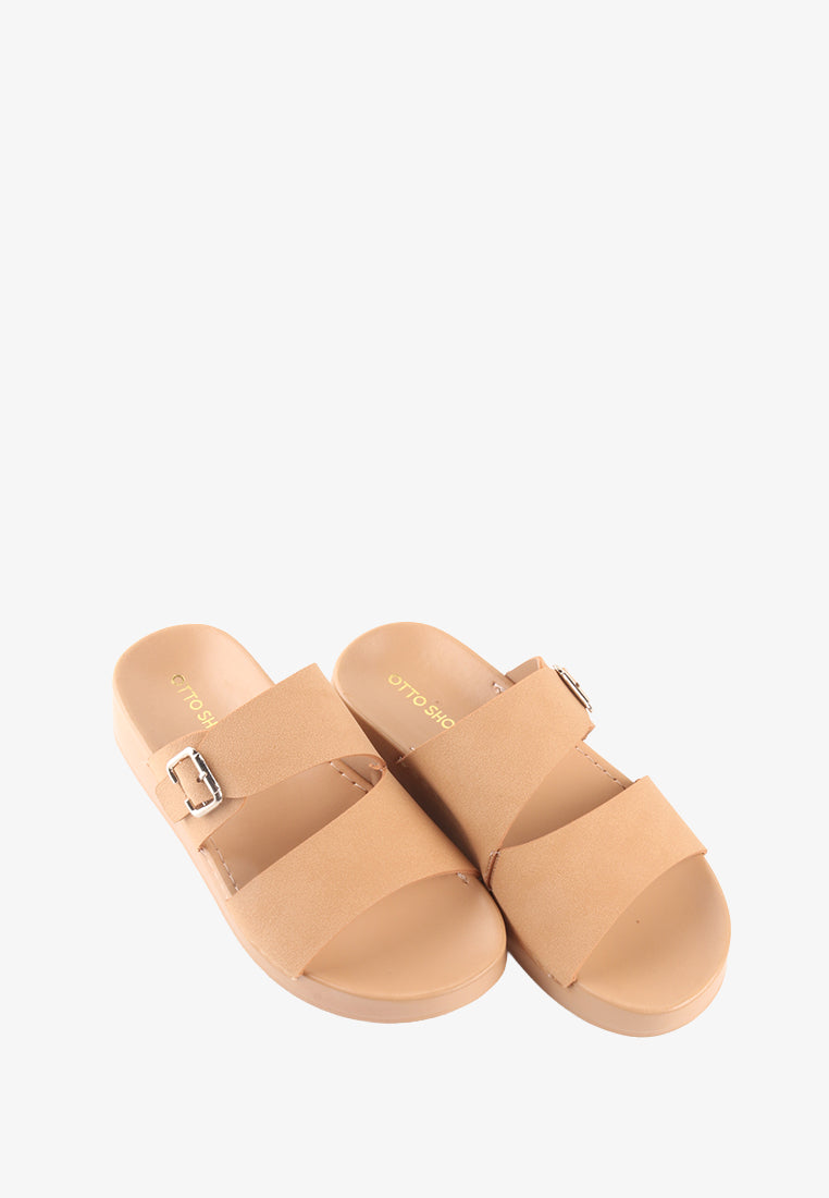 JISSEL DOUBLE STRAP BUCKLE SANDALS