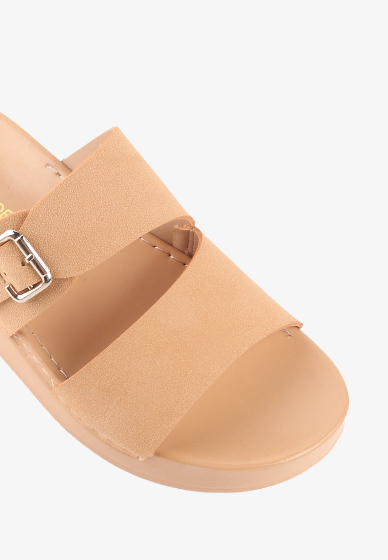 JISSEL DOUBLE STRAP BUCKLE SANDALS