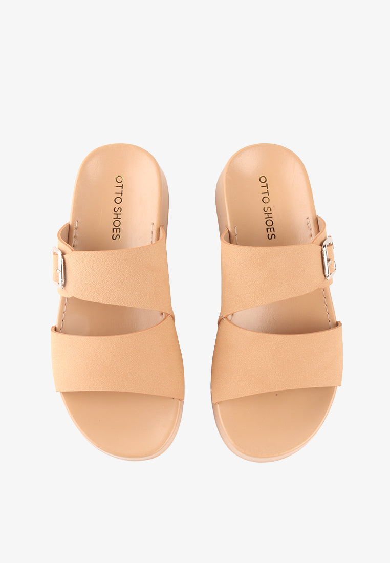 JISSEL DOUBLE STRAP BUCKLE SANDALS