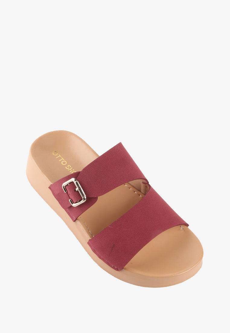 JISSEL DOUBLE STRAP BUCKLE SANDALS
