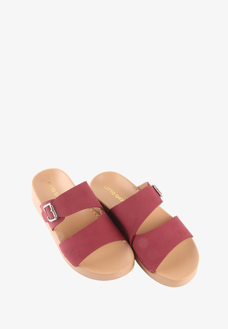 JISSEL DOUBLE STRAP BUCKLE SANDALS