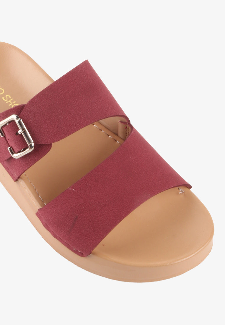 JISSEL DOUBLE STRAP BUCKLE SANDALS