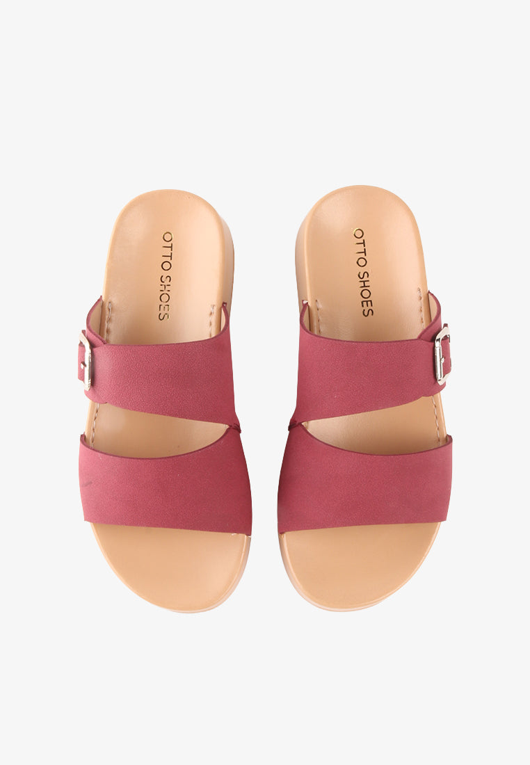 JISSEL DOUBLE STRAP BUCKLE SANDALS