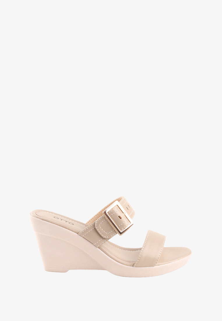 LALAINE DOUBLE STRAP BUCKLE SANDALS