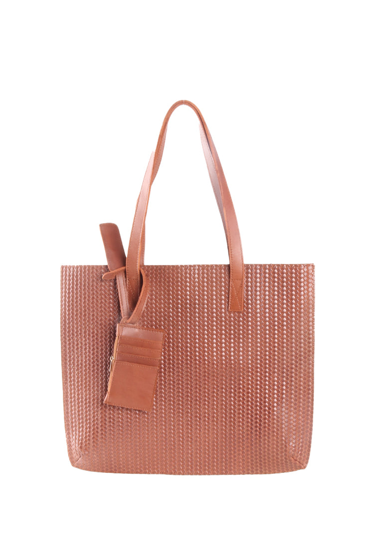 ZANIYAH TEXTURED TOTE BAG