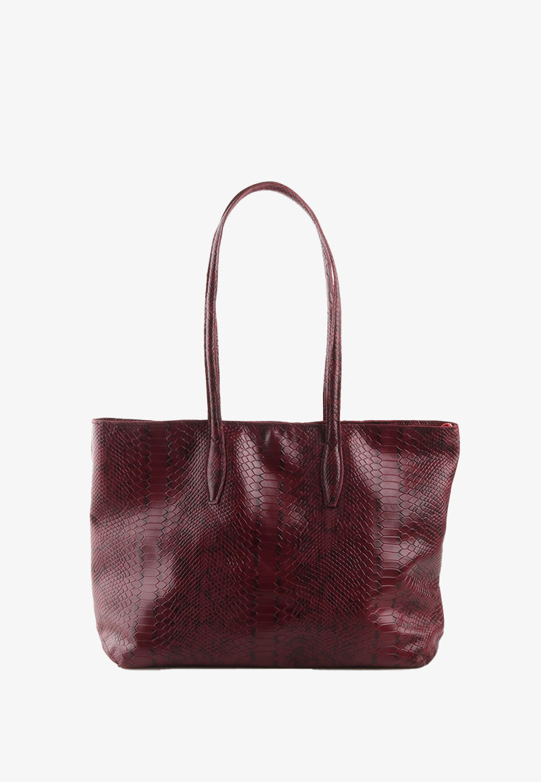 ZALEENA GENUINE LEATHER TOTE BAG