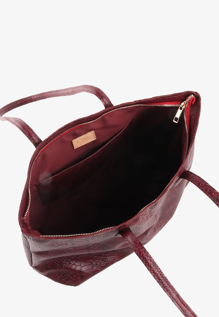 ZALEENA GENUINE LEATHER TOTE BAG