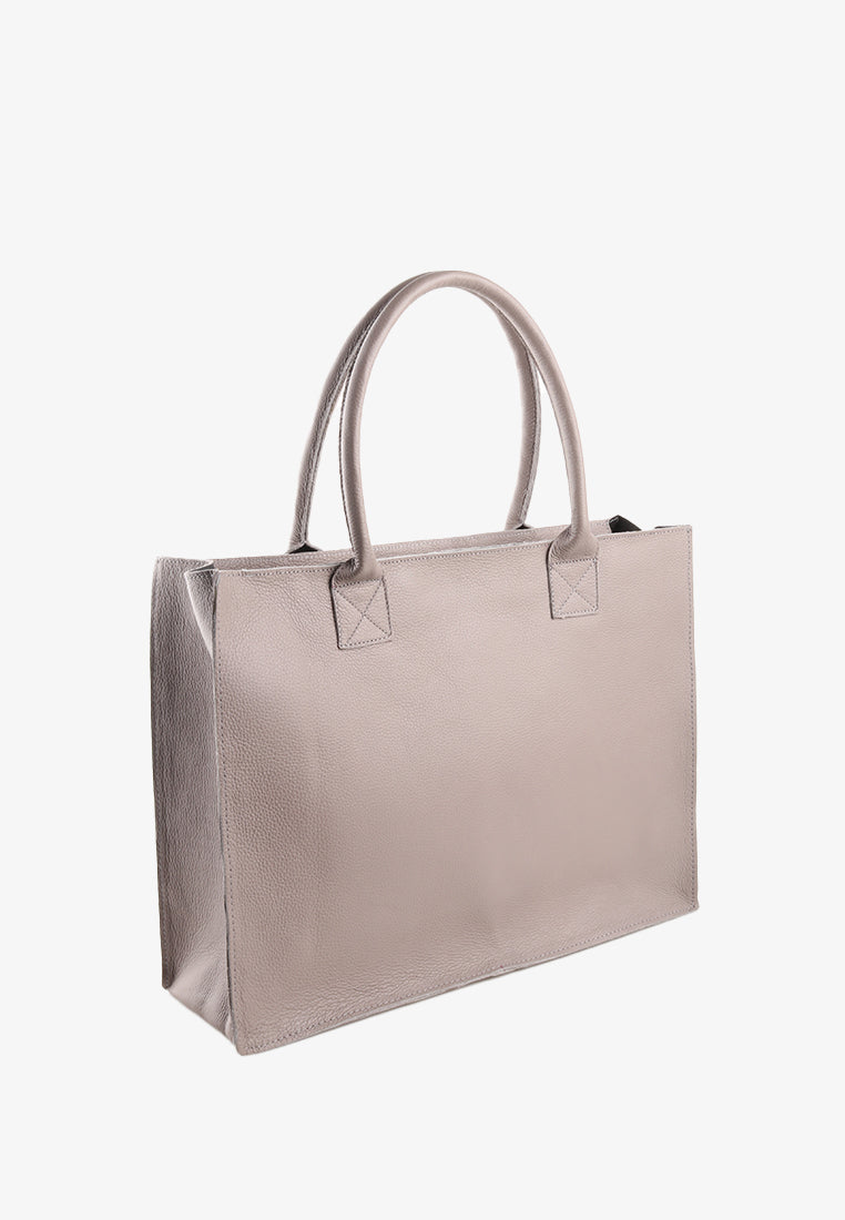 ZUZETTE OVERSIZED GENUINE LEATHER TOTE BAG