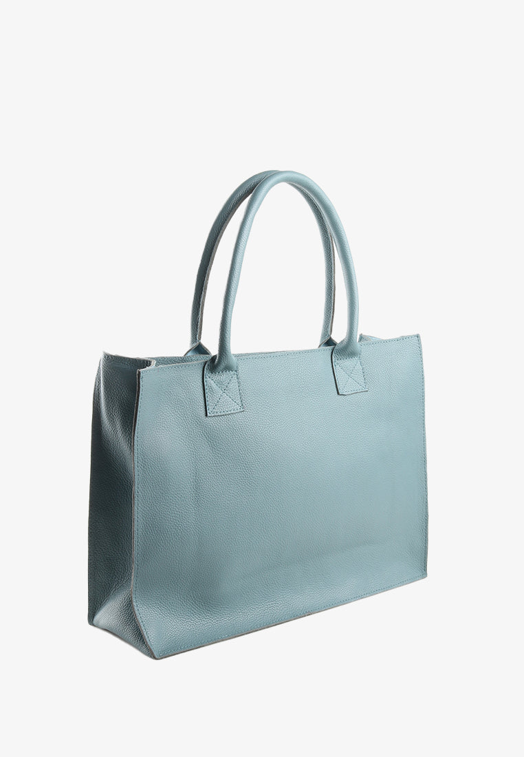ZUZETTE OVERSIZED GENUINE LEATHER TOTE BAG