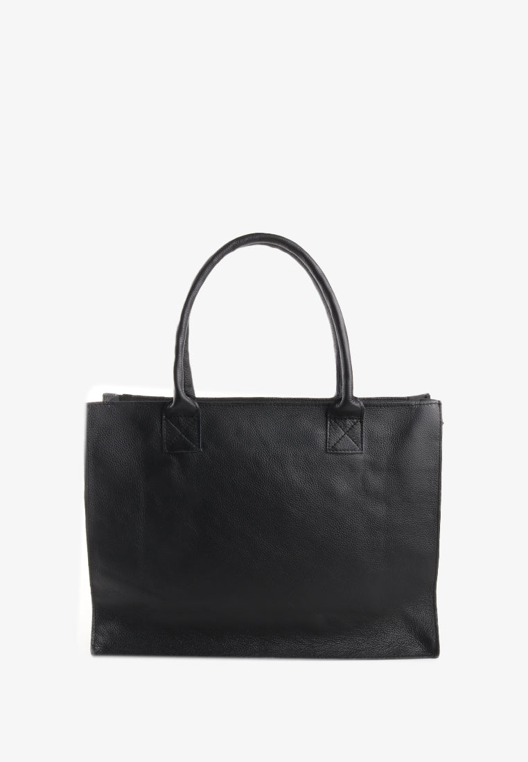 ZUZETTE OVERSIZED GENUINE LEATHER TOTE BAG