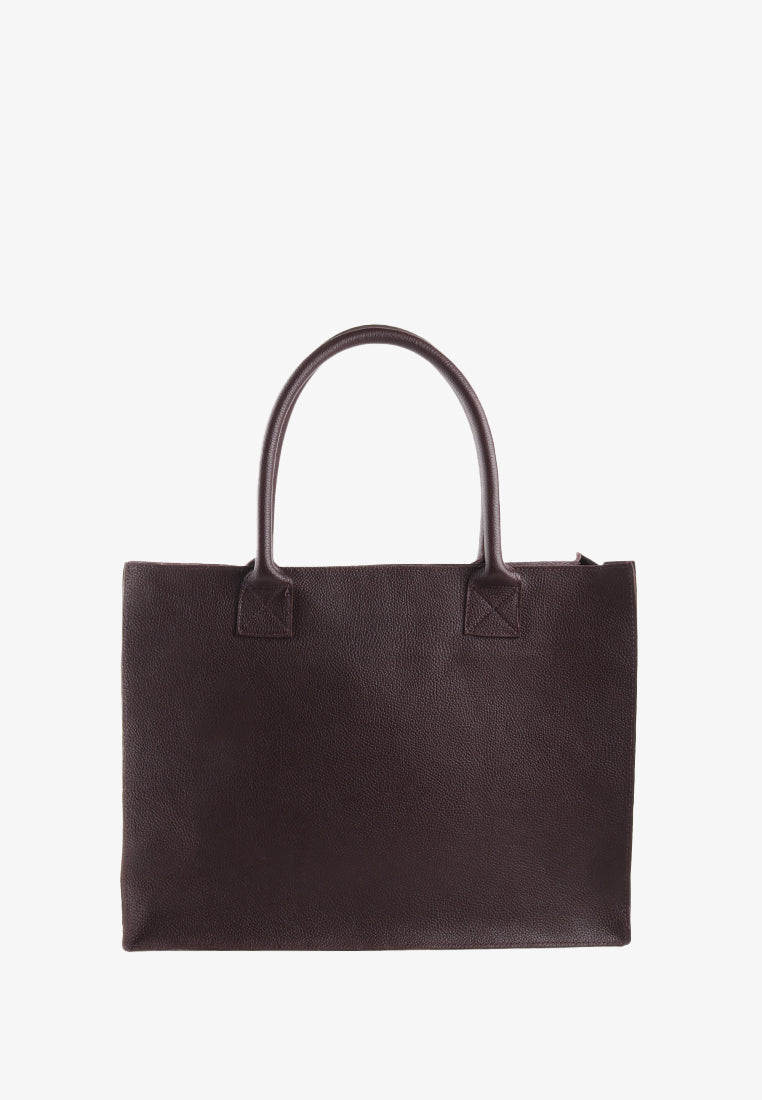 ZUZETTE OVERSIZED GENUINE LEATHER TOTE BAG