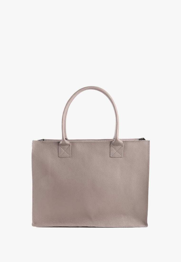 ZUZETTE OVERSIZED GENUINE LEATHER TOTE BAG