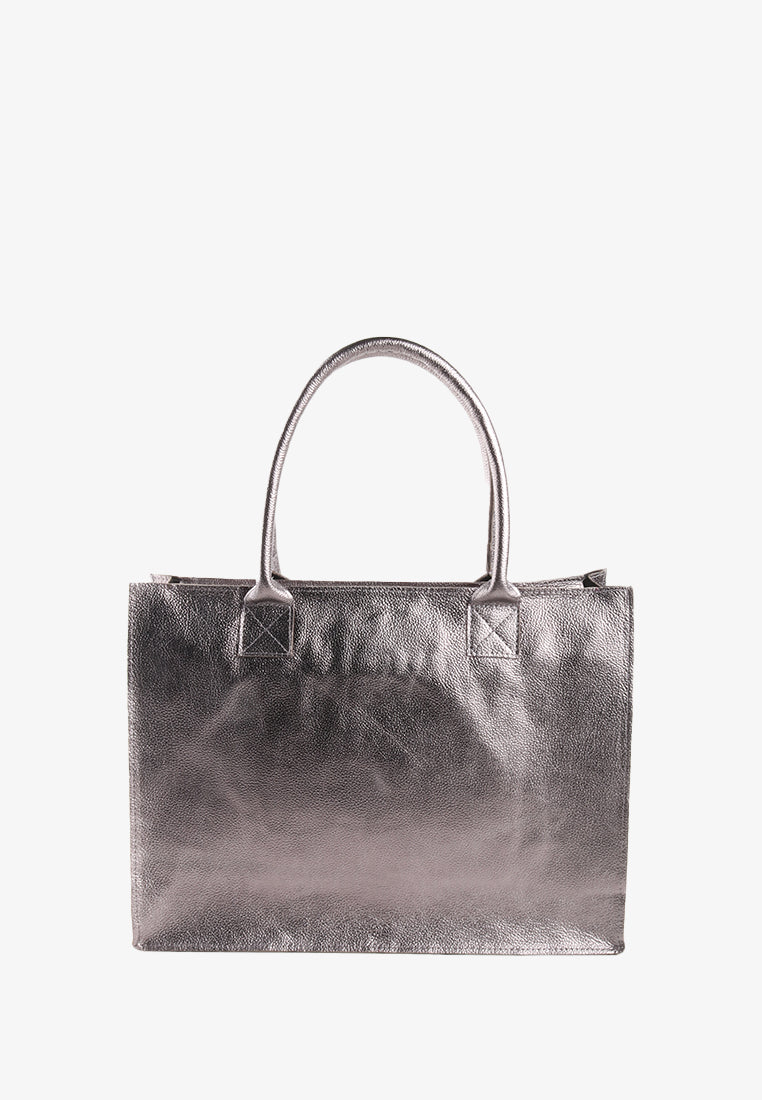 ZUZETTE OVERSIZED GENUINE LEATHER TOTE BAG