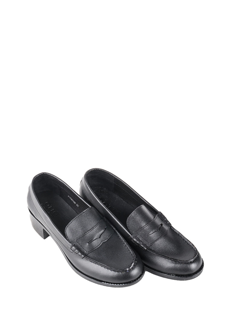 ORIETTA BLOCK HEEL PENNY LOAFERS