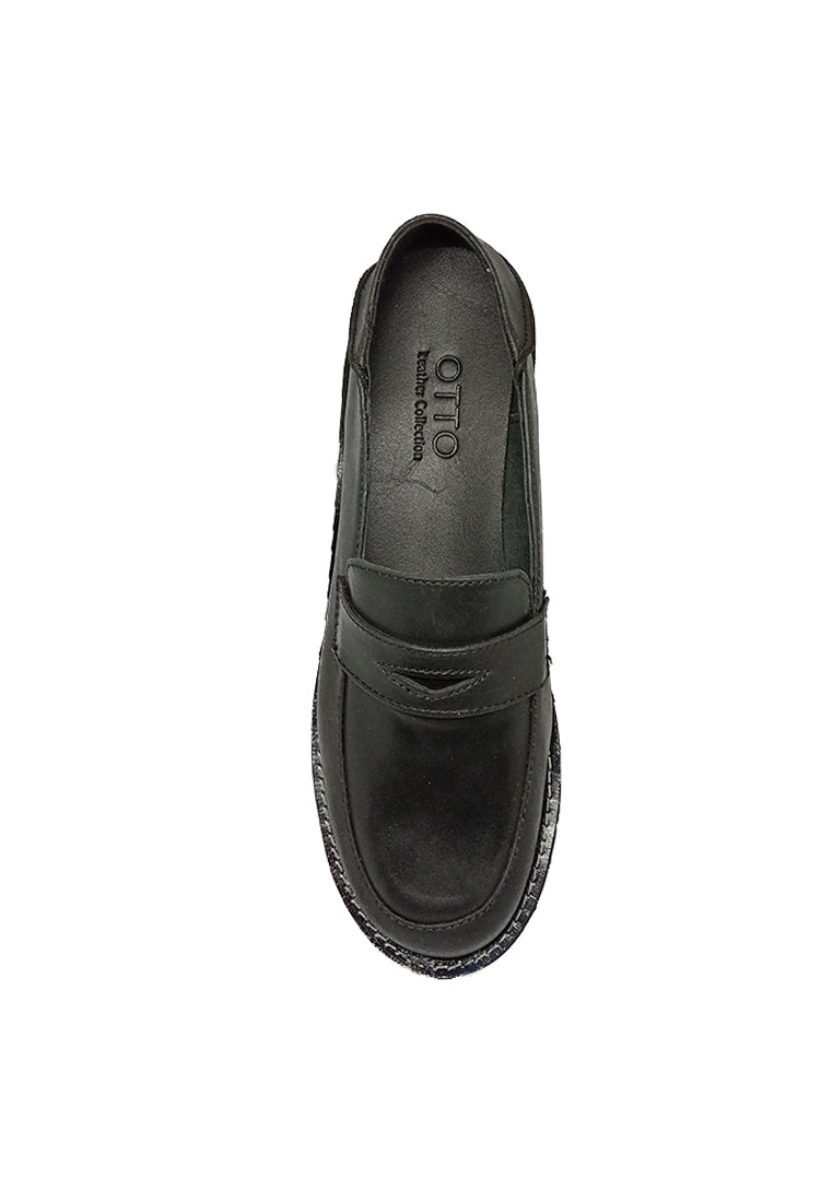 PLATFORM LOAFER BLACK SHOES